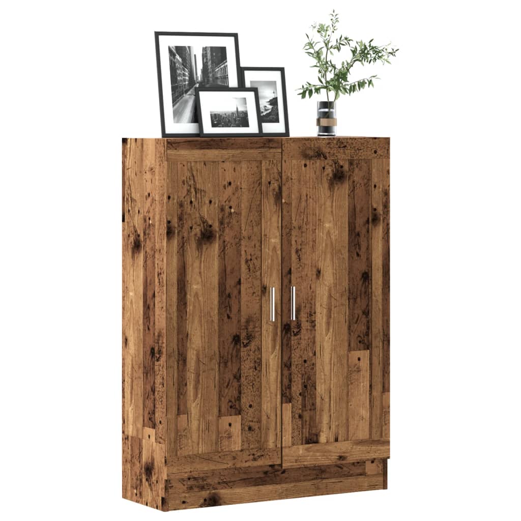 vidaXL Knižnica staré drevo 82,5x30,5x115 cm kompozitné drevo