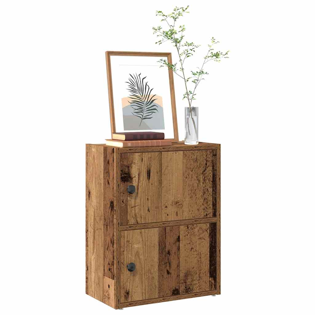 vidaXL Knižnica staré drevo 40x24x52 cm kompozitné drevo