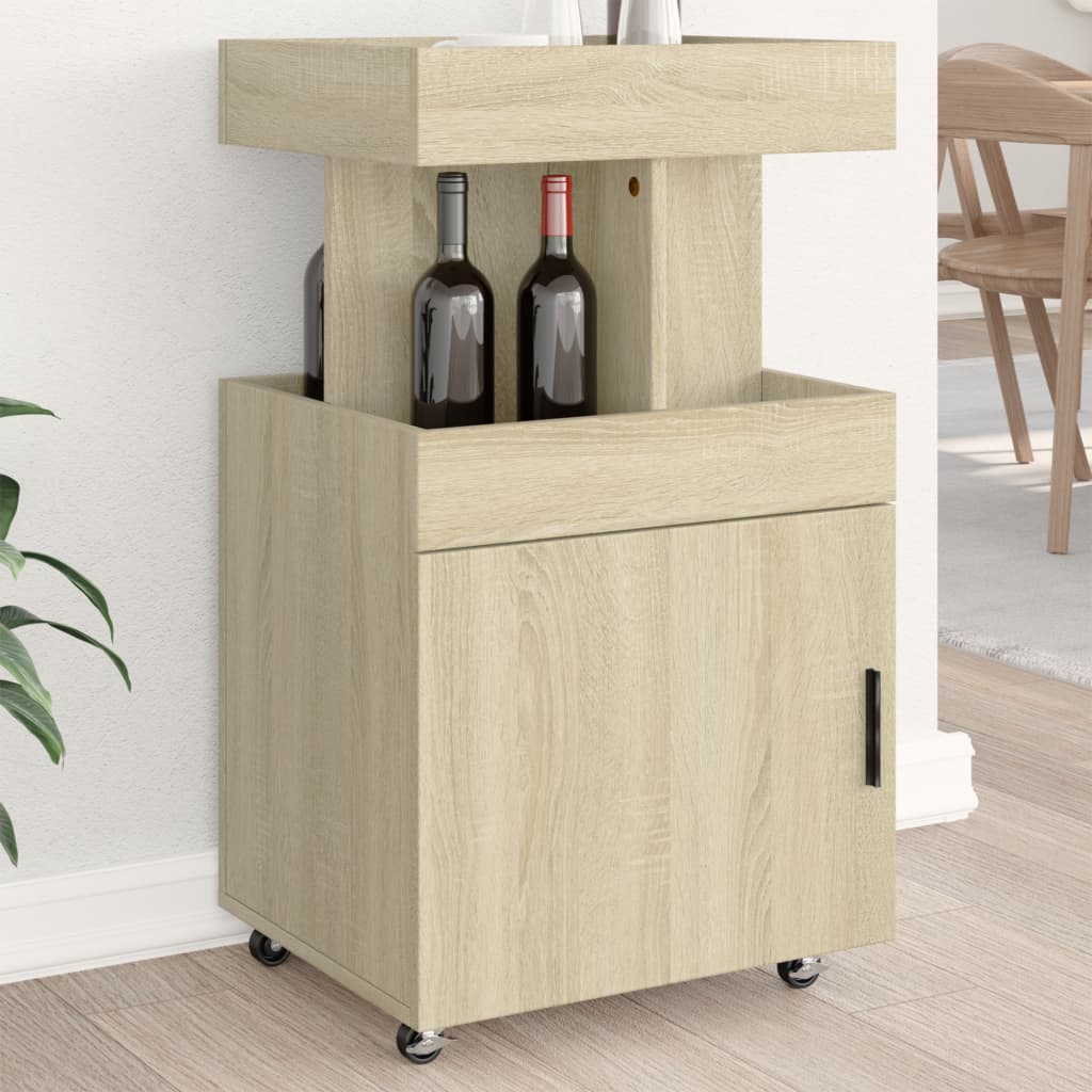 vidaXL Barový vozík dub sonoma 50x41x89 cm kompozitné drevo