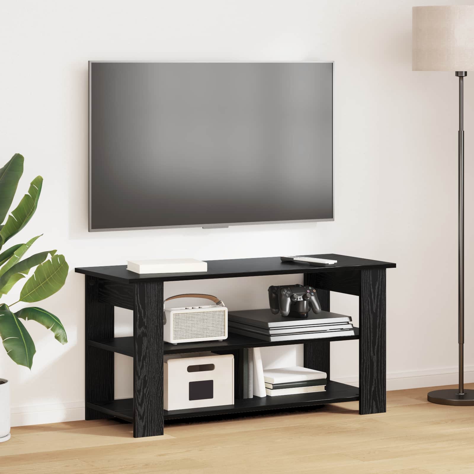 vidaXL Stojan na televízor Čierny dub 100 x 40 x 50 cm