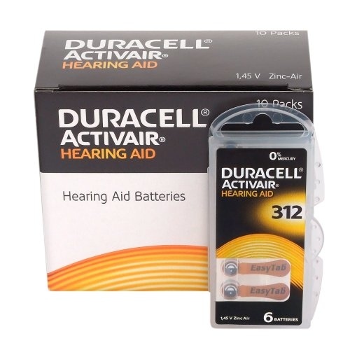 Duracell Activair DA 312 batérie do naslúchadla 6ks 4043752174748