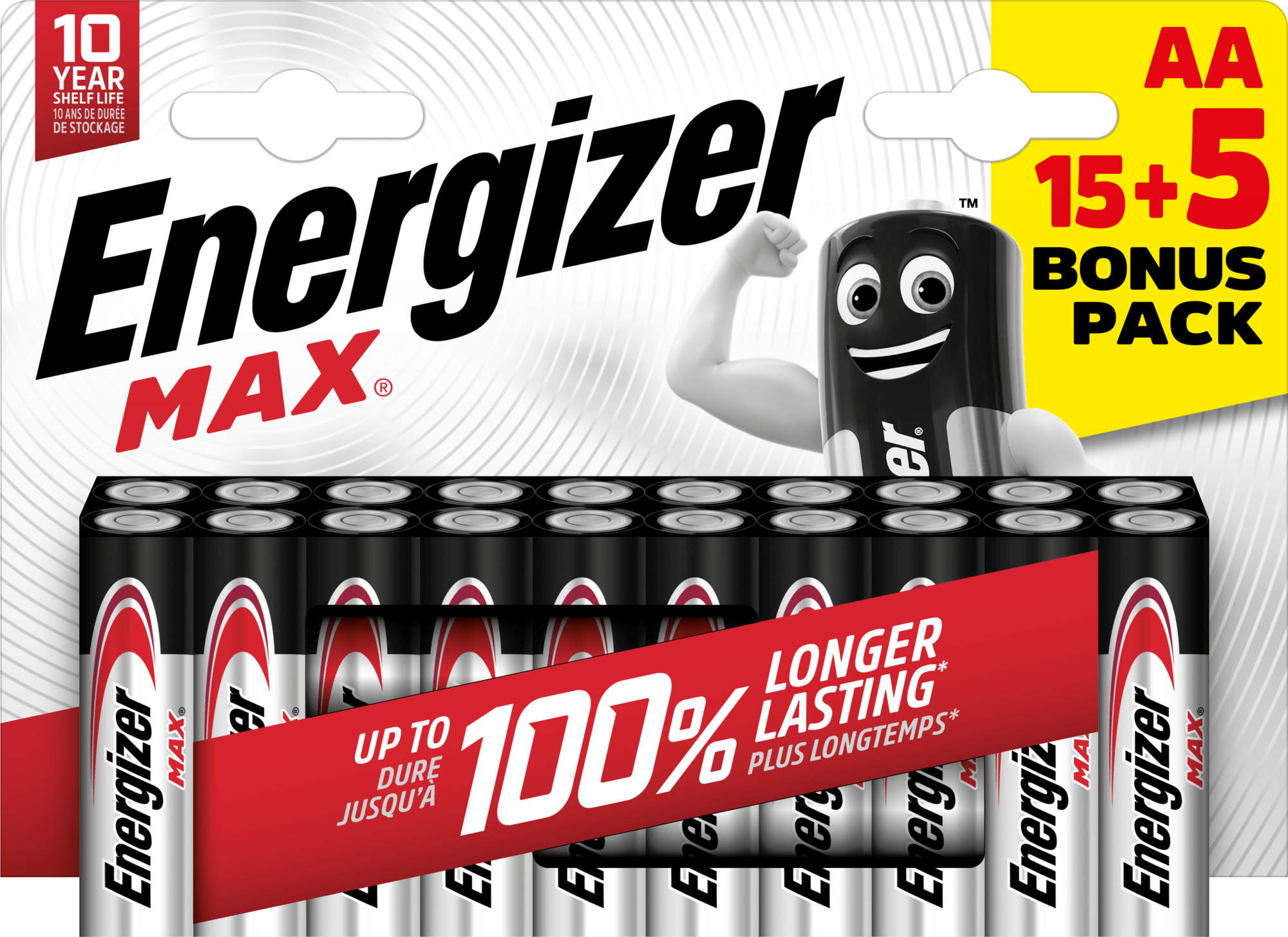 Energizer Max AA alkalické batérie 15+5 20ks E303329900 T00053120