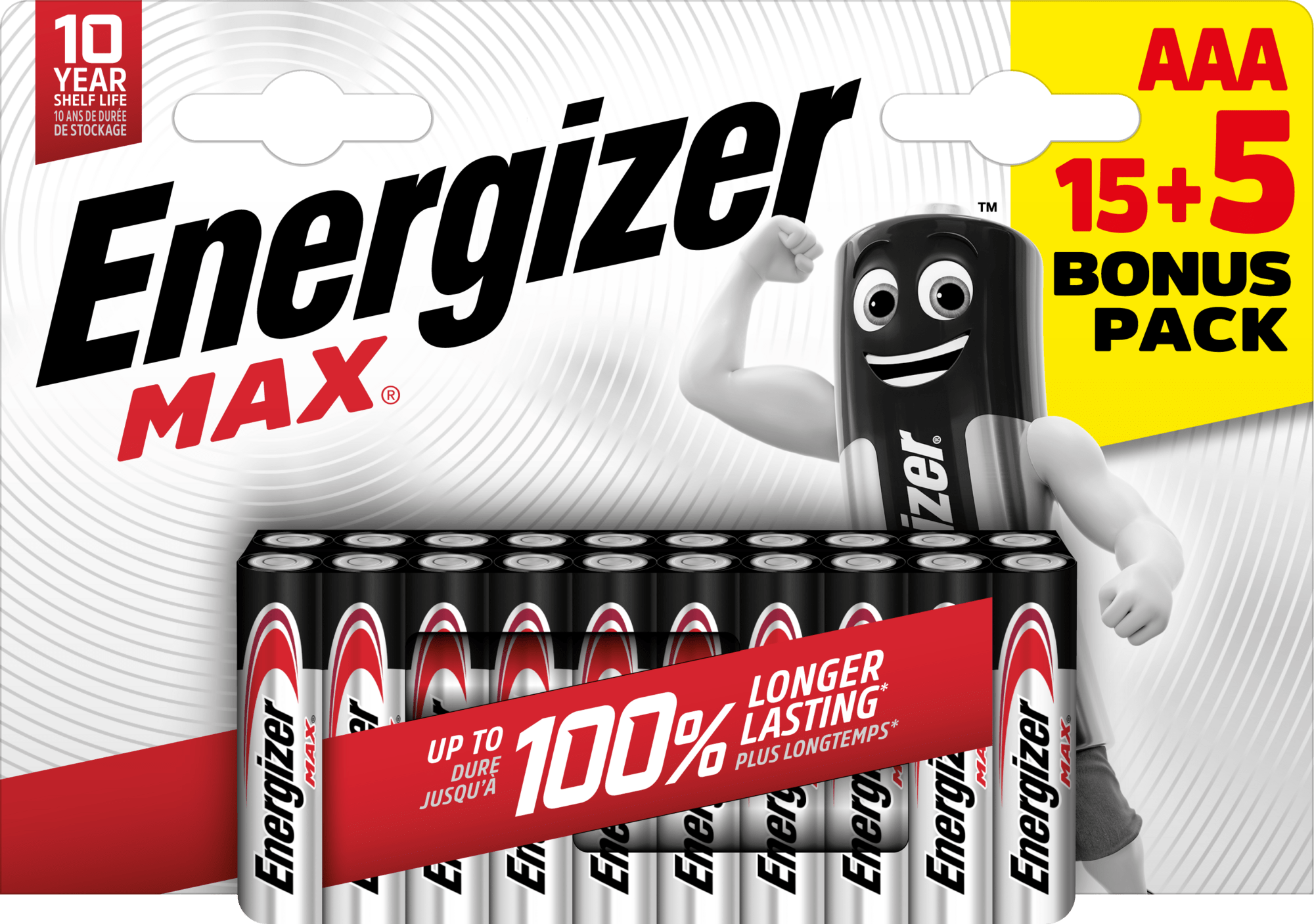 Energizer Max AAA alkalické batérie 15+5 20ks E303349400 T00053121