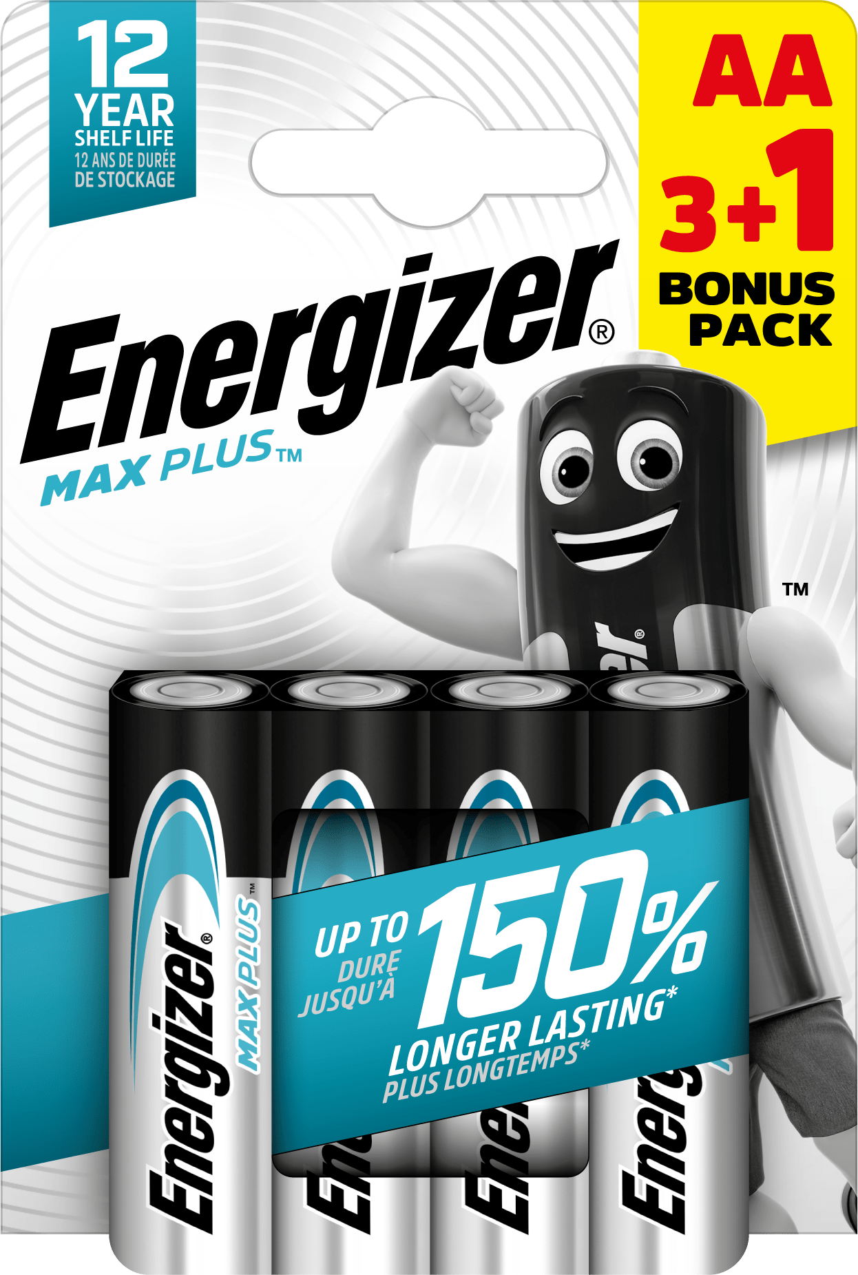 Energizer Max Plus AA alkalické batérie 3+1 4ks E303322400 T00053097