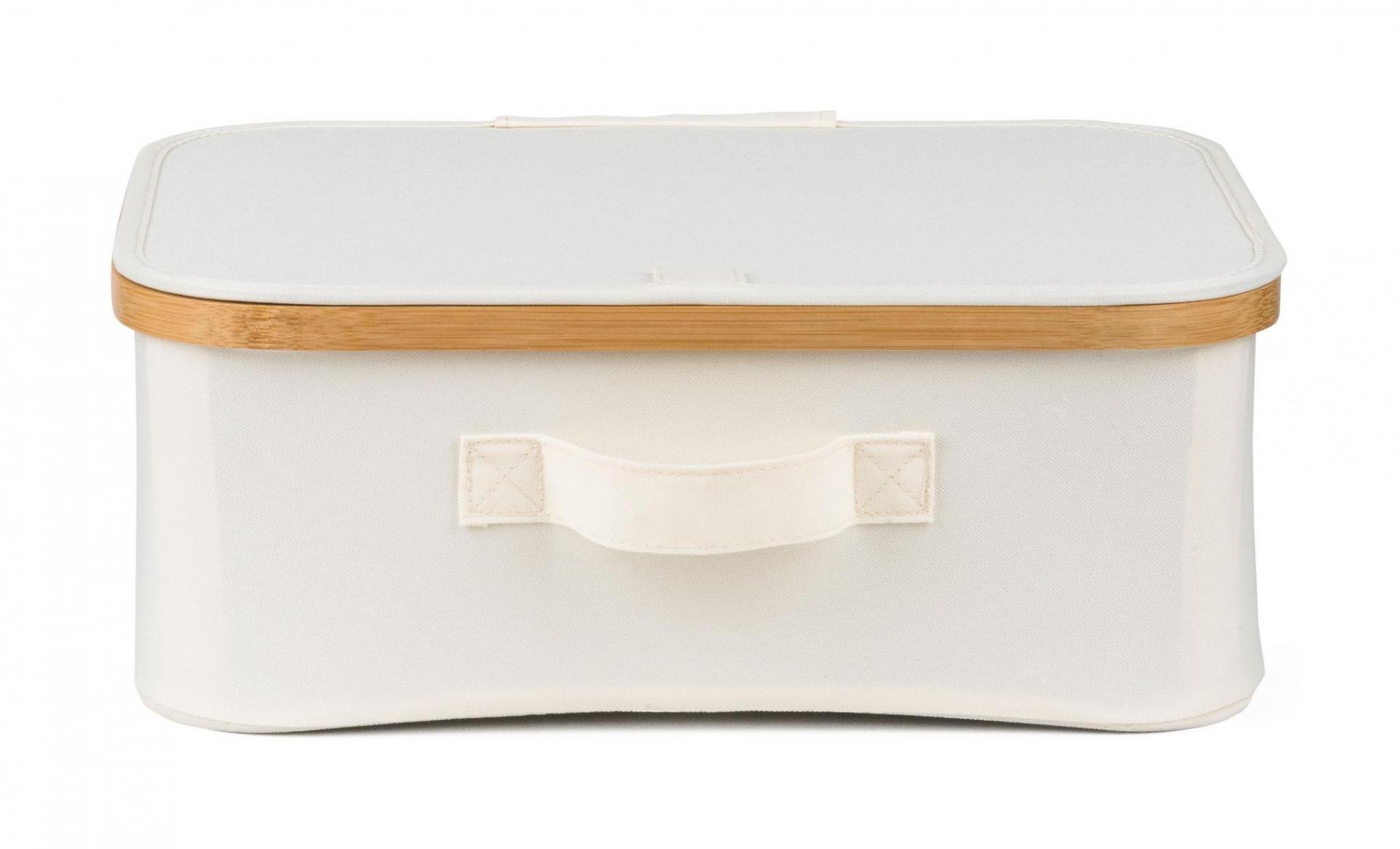 Úložný box G21 40 x 30 x 15 cm, bambusový s vekom, béžový UBG21BAM003-1B
