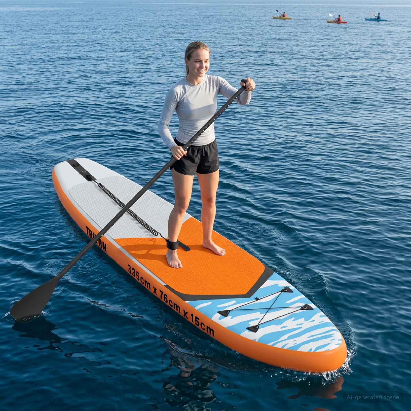 vidaXL Nafukovací paddleboard TRITON 335 x 76 x 15 cm Modrá
