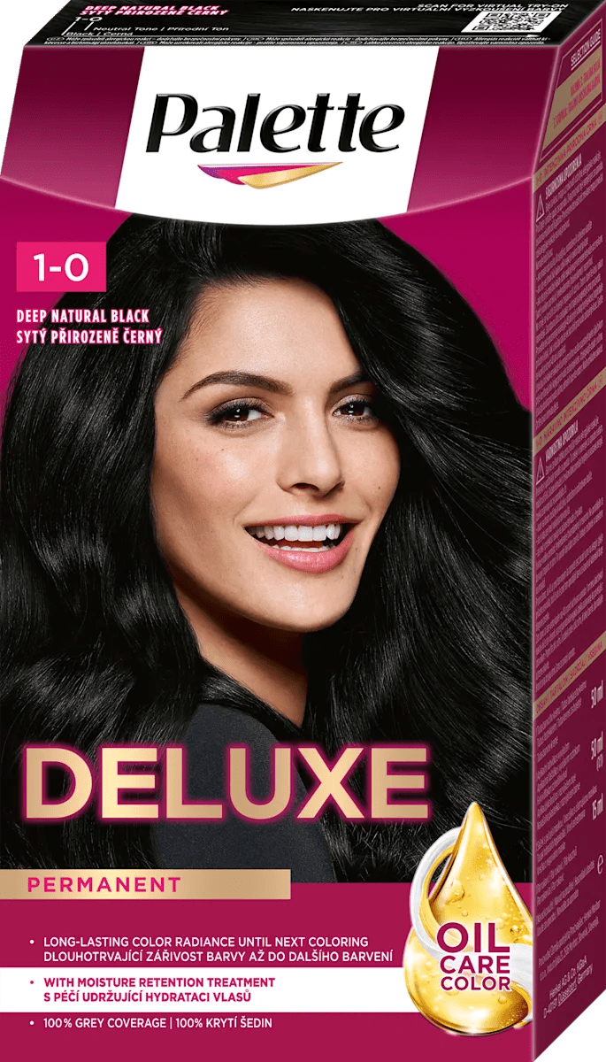 Palette 2559370 Deluxe 1-0 (900) Sýty prirodzene čierny 50 ml T00081188