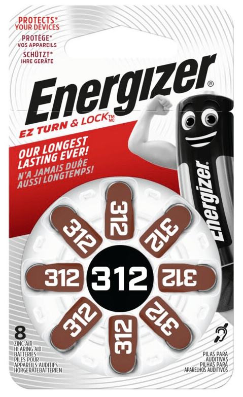 Energizer 312 SP-8 gombíkové batérie pre audioprotetiku 8ks 1,4V EN-634924 T00000974