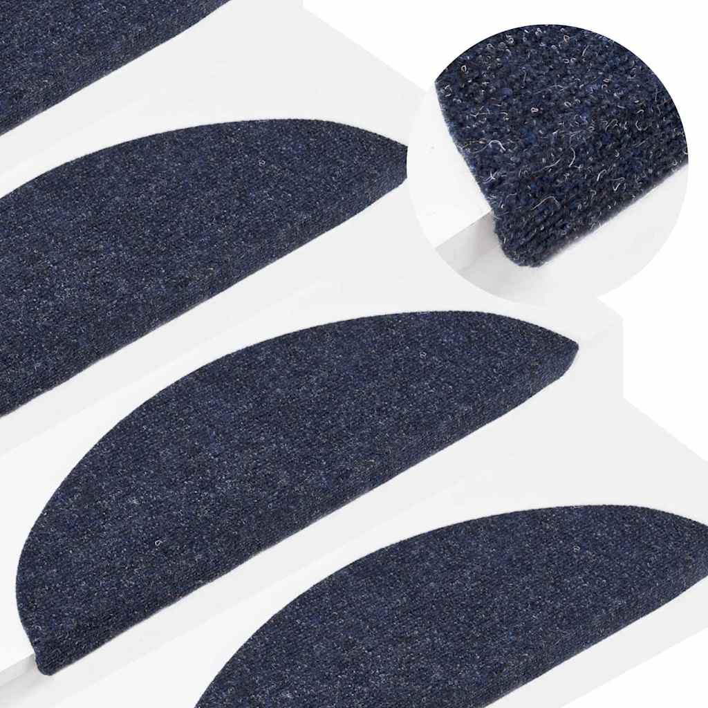 vidaXL Samolepiace nášľapy na schody 15 ks 56x17x3 cm modré