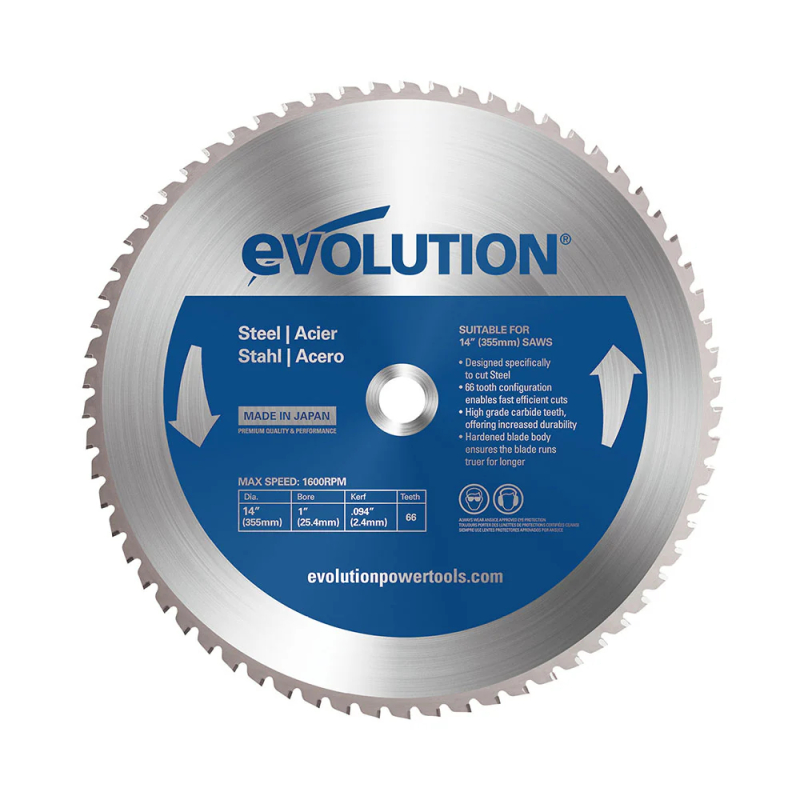 Pílový kotúč EVOLUTION Steel 355x25,4mm Z66