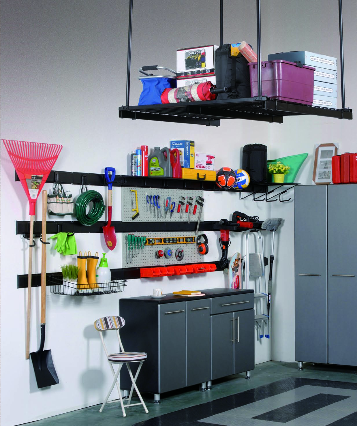 Závesný systém G21 BlackHook large shelf 60 x 19 x 42 cm GBHLASH60