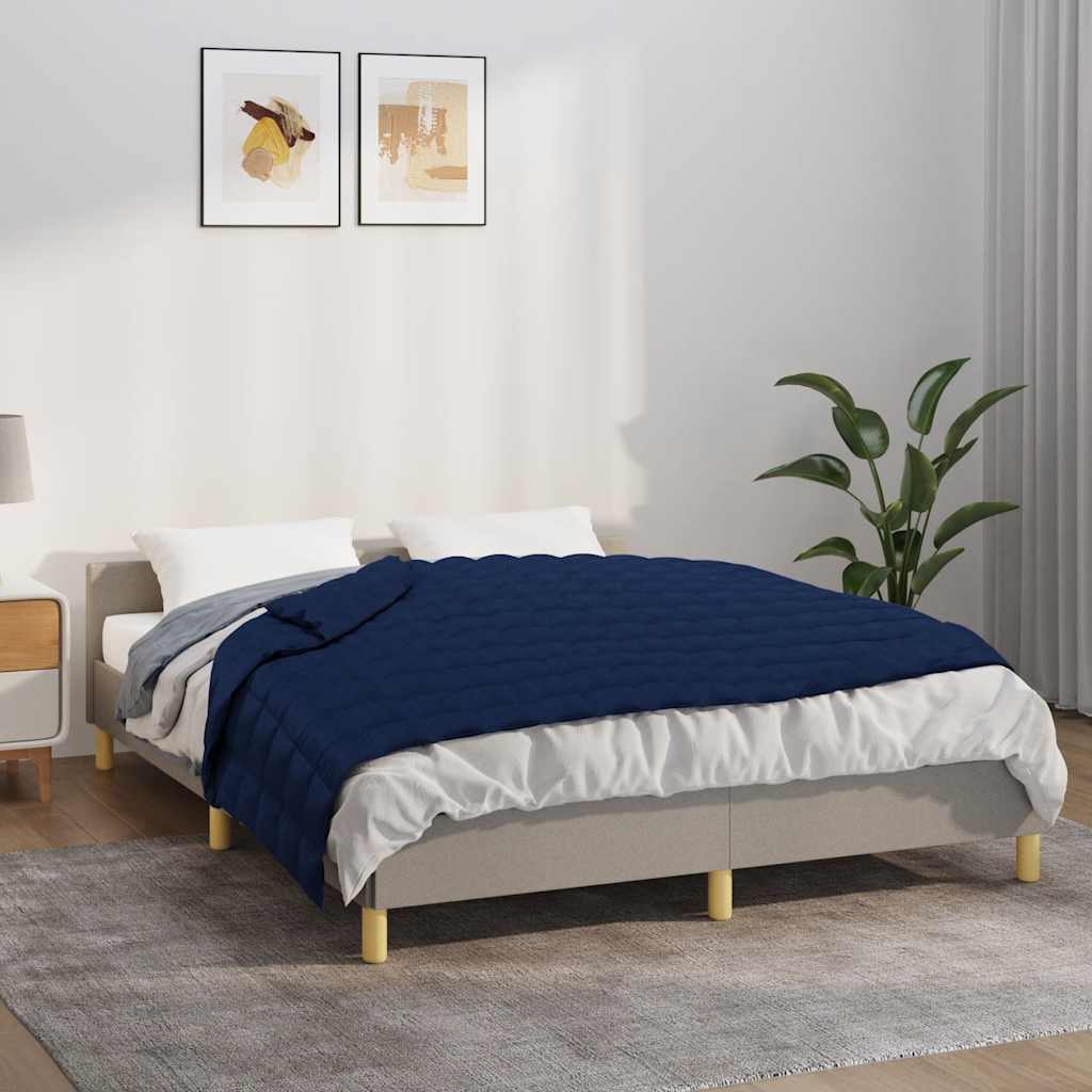 vidaXL Záťažová prikrývka modrá 120x180 cm 9 kg látka