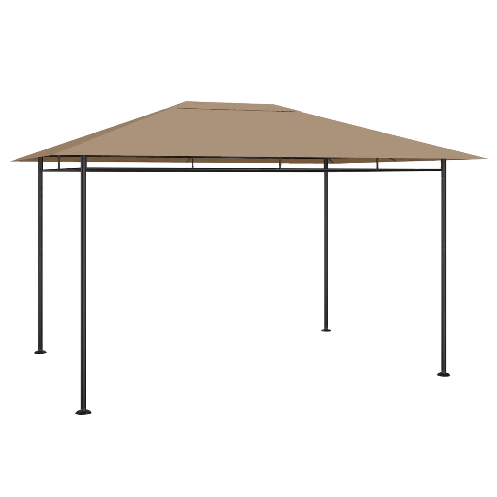 vidaXL Altánok 384x281x270 cm sivohnedý 180 g/m²