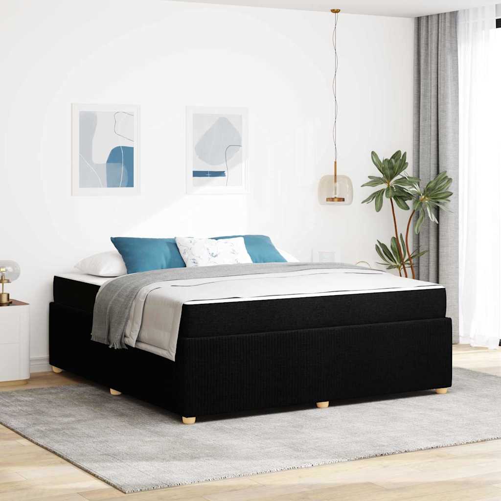 vidaXL Rám postele Čierna 180 x 200 cm látka