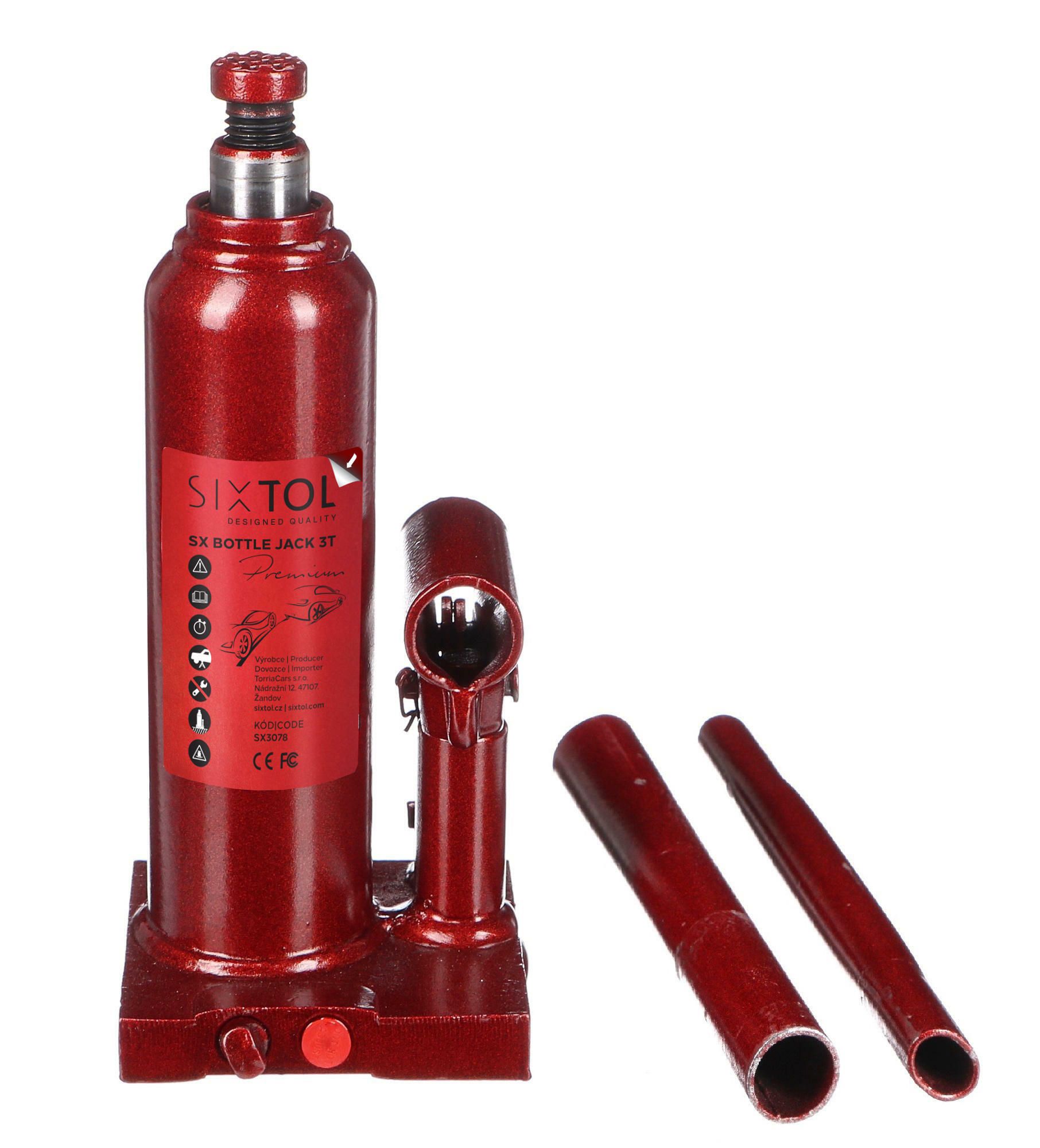 Hydraulický zdvihák panenka SX BOTTLE JACK PREMIUM 3T SIXTOL
