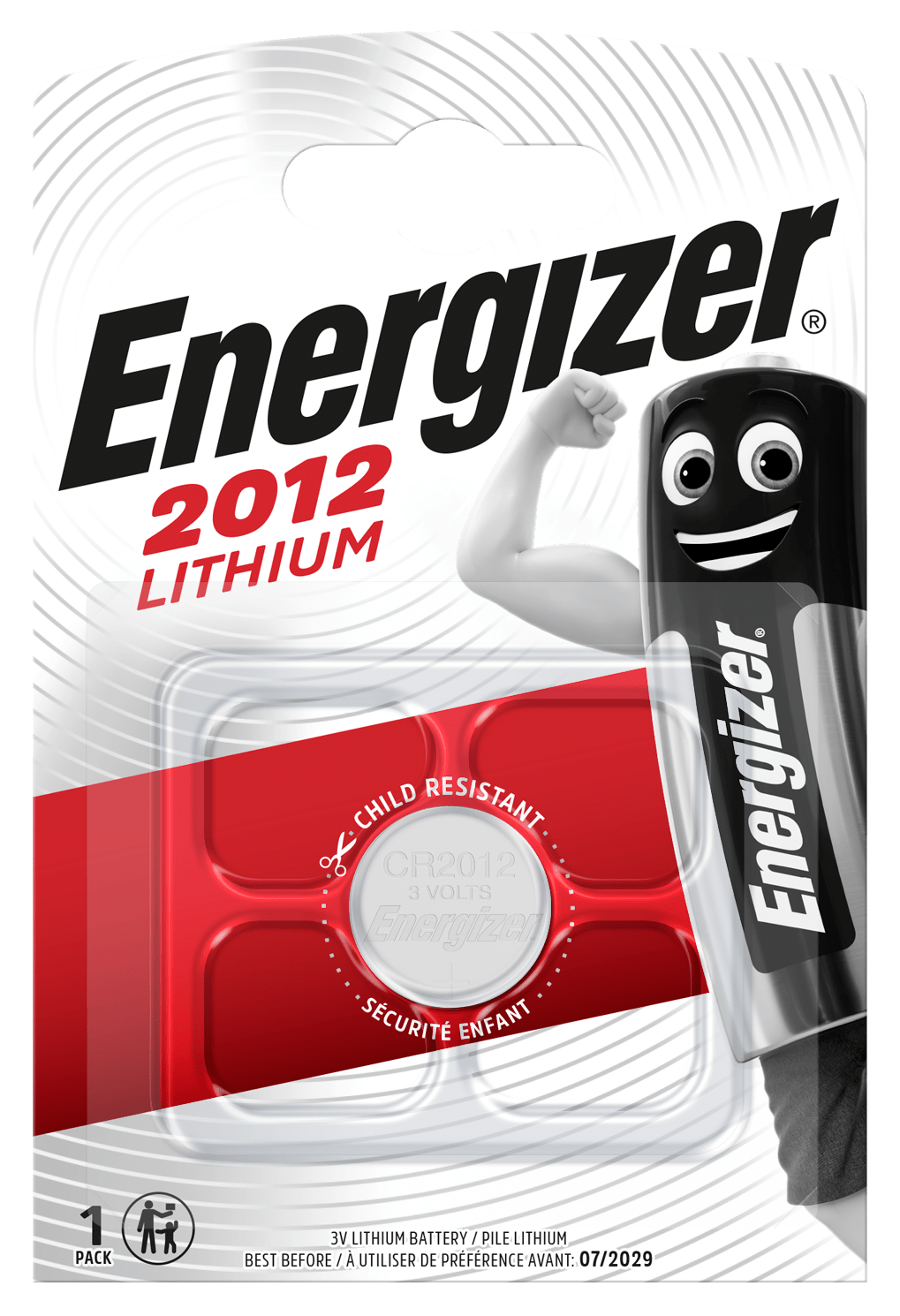 Energizer CR2012 1ks lítiová gombíková batéria 58mAh 3V 1ks EN-E300164200 T00001076
