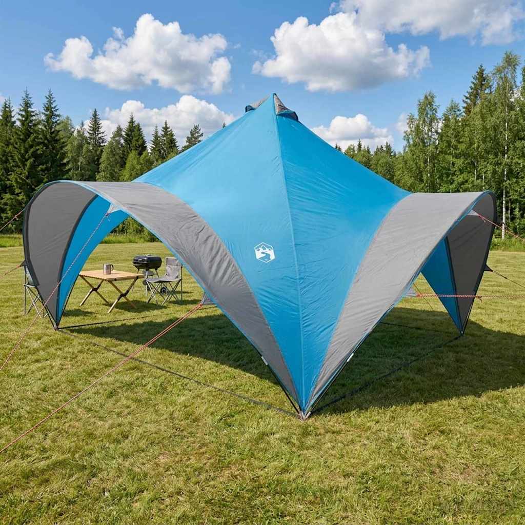 vidaXL Párty stan Modrá 400 x 400 x 322 cm Polyester a oceľ