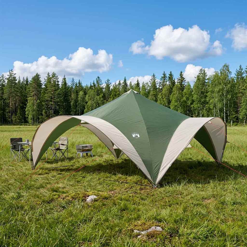 vidaXL Párty stan Zelená 400 x 400 x 322 cm Polyester a oceľ