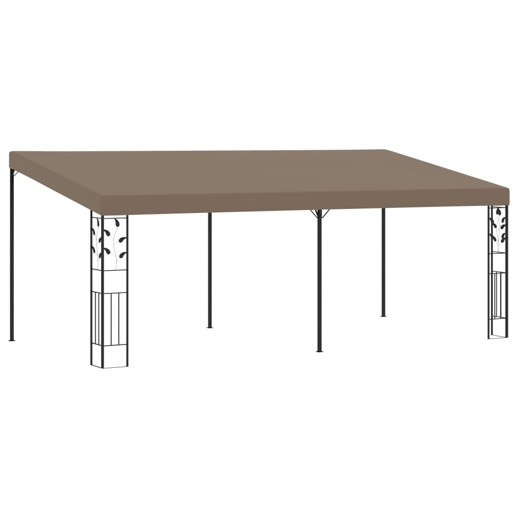 vidaXL Nástenný altánok 6x3x2,5 m, sivohnedý