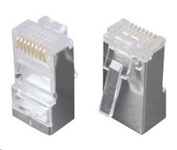 Solarix - konektor 8p8c CAT5E neskladaný, STP, drôt KRJS45/5SLD