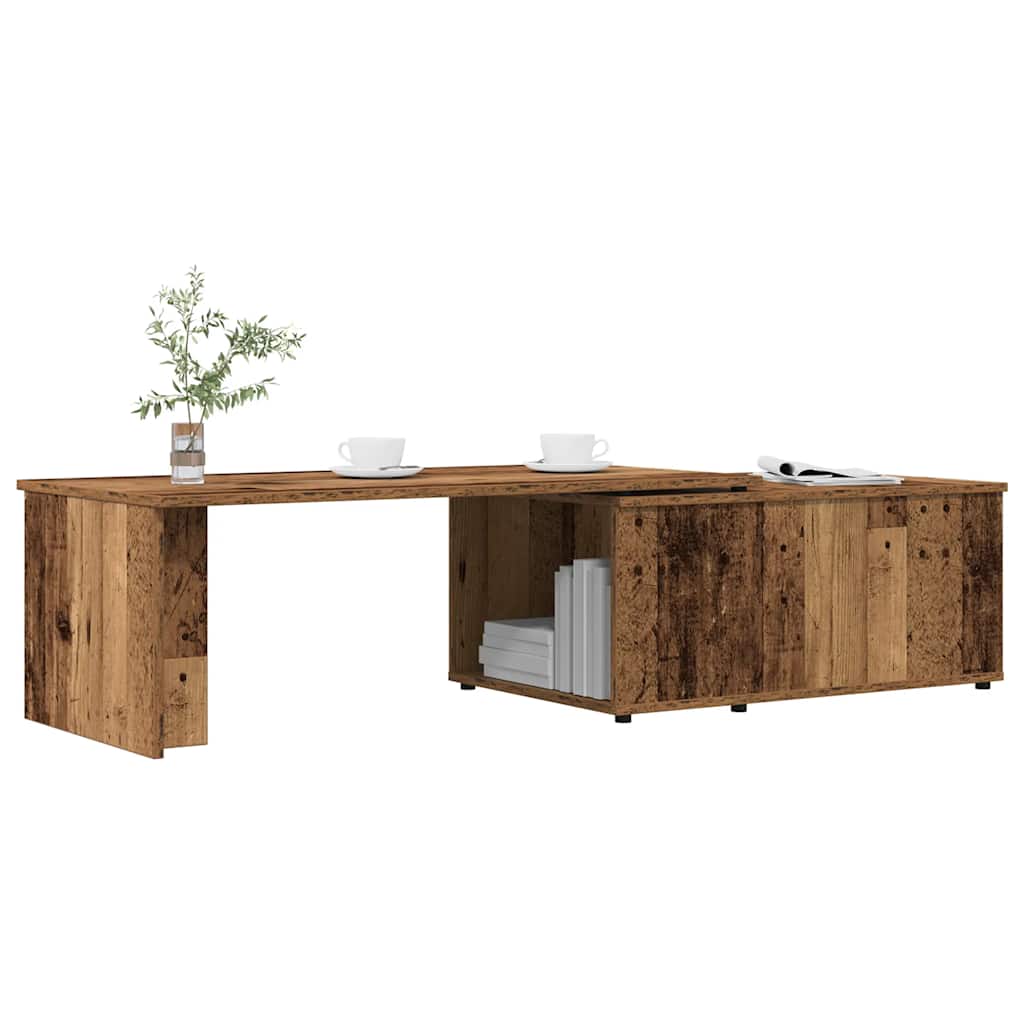 vidaXL Konferenčný stolík staré drevo 150x50x35 cm kompozitné drevo