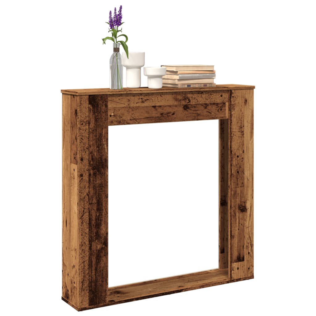vidaXL Obloženie krbu staré drevo 100x20x100 cm kompozitné drevo