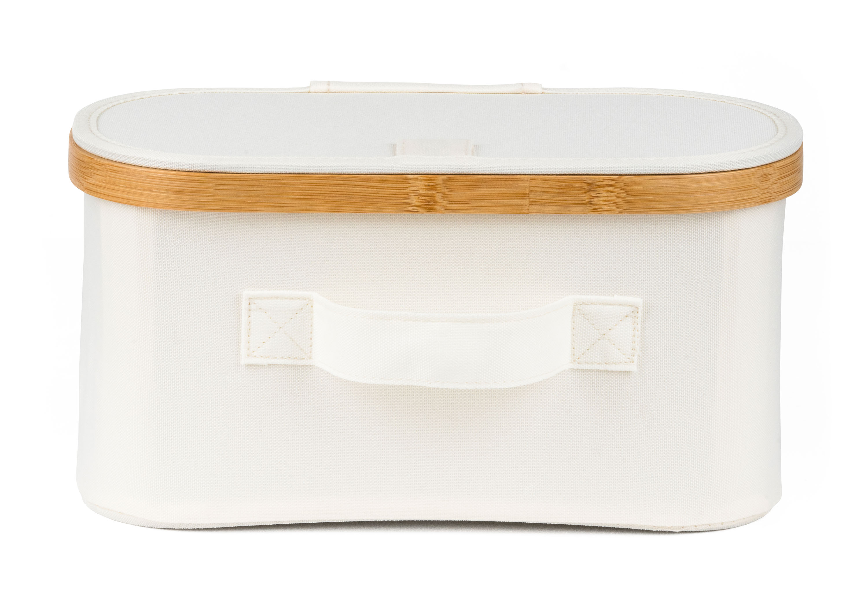 Úložný box G21 30 x 15 x 15 cm, bambusový s vekom, béžový UBG21BAM004B