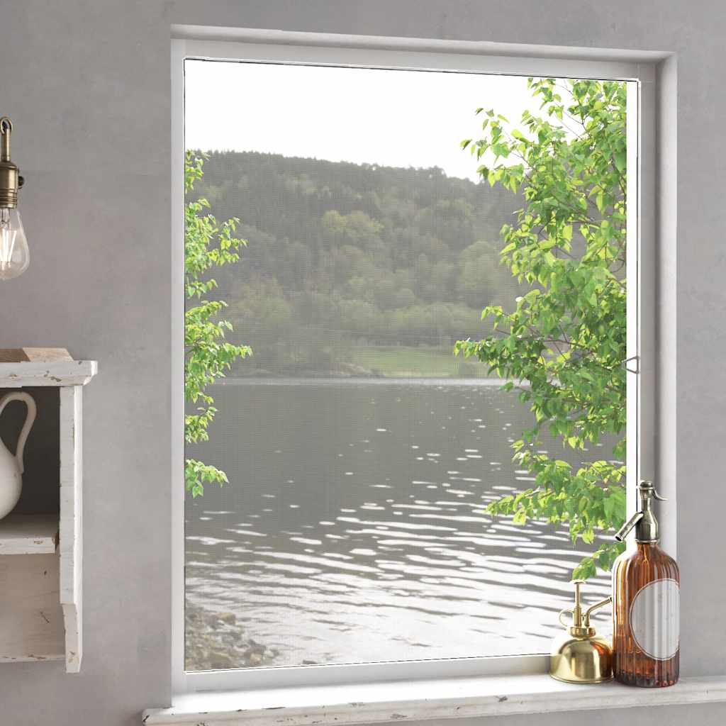 vidaXL Okenná sieťka proti hmyzu biela 80x100 cm