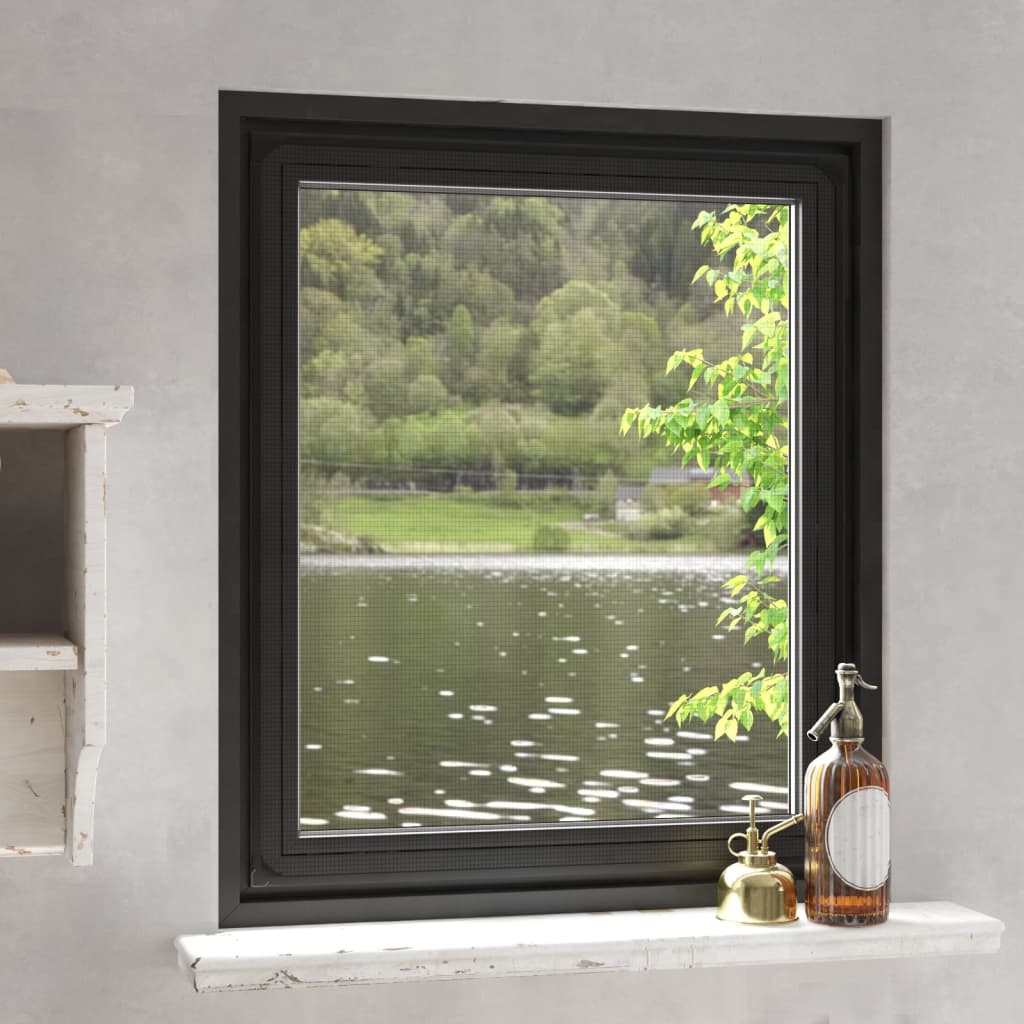vidaXL Magnetická okenná sieťka proti hmyzu antracitová 100x120 cm