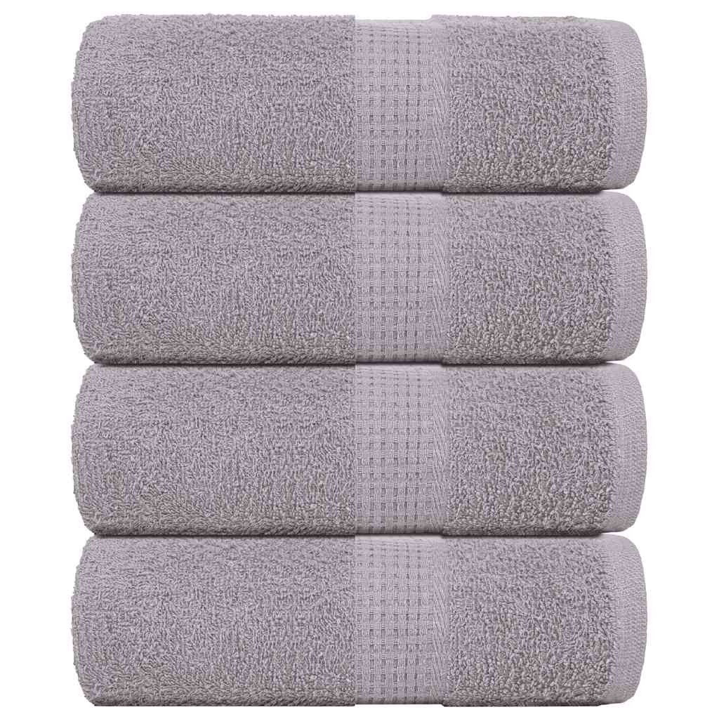 vidaXL Uteráky pre hostí FROGN 4 ks sivé 30x50 cm 360 g/m²
