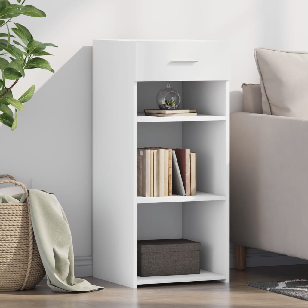 vidaXL Komoda biela 40x42,5x93 cm kompozitné drevo