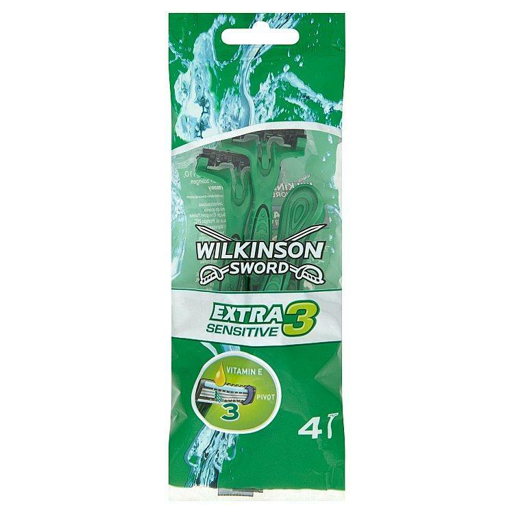 7007042B Wilkinson Extra 3 Sensitive pohotový holiaci strojček (4 ks) T00001192