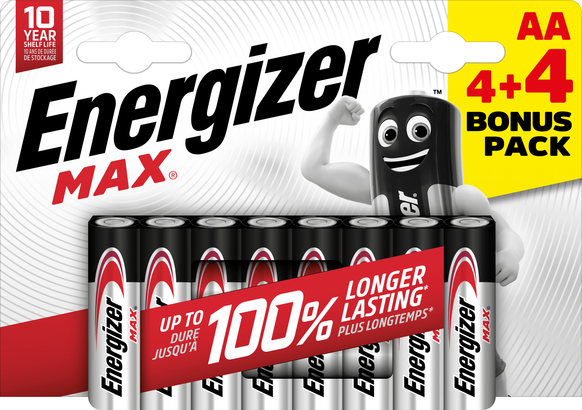 Energizer ENR Max AA alkalické batérie 4+4 8ks (E303330400) T00053106