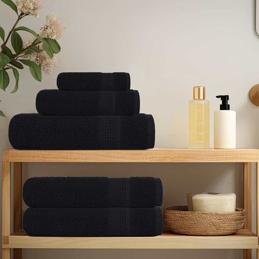 vidaXL Uteráky FROGN 10 ks čierne 100x200 cm 360 g/m²
