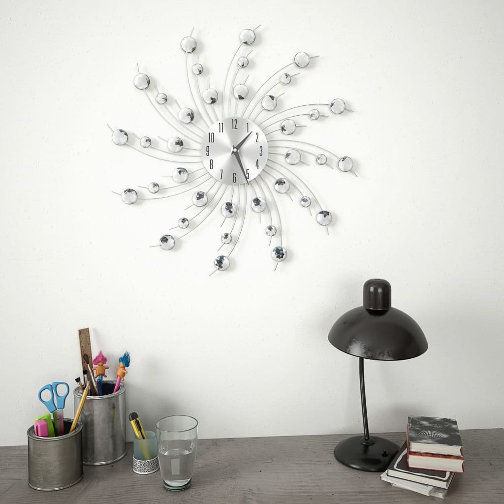 vidaXL Nástenné hodiny s pohonom Quartz moderný dizajn 50 cm