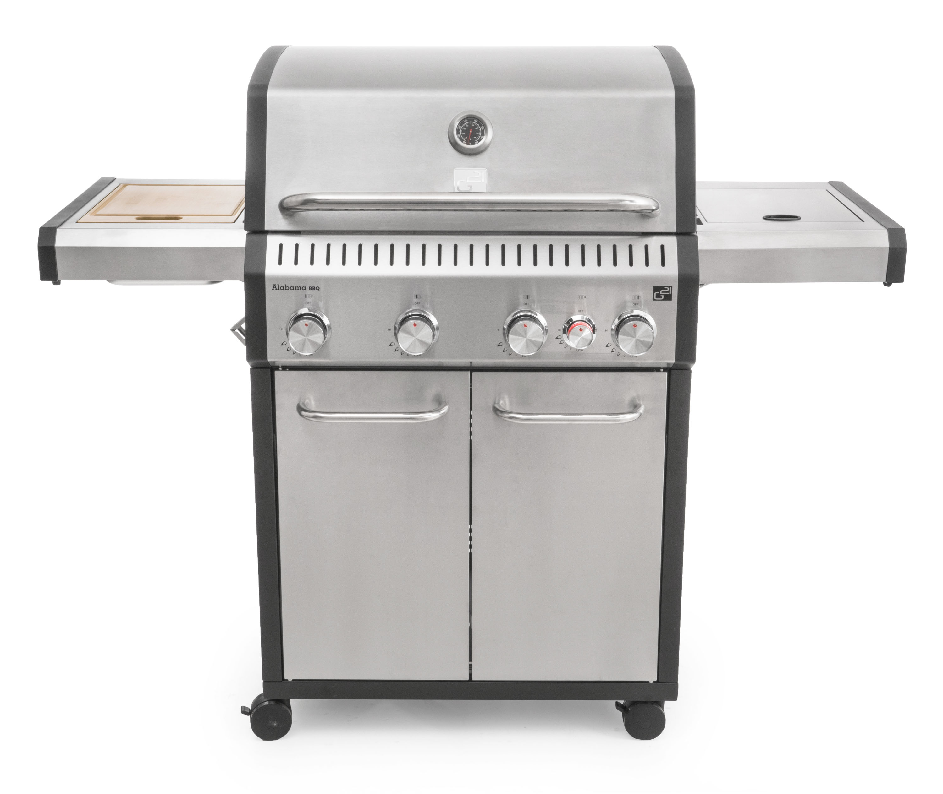 Plynový gril G21 Alabama Silver BBQ Premium Line, 5 horáků + bezplatný redukčný ventil