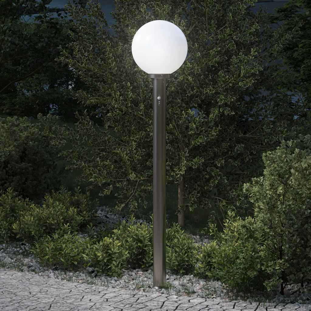 vidaXL Stĺpikové svietidlo so senzorom 120 cm nehrdzavejúca oceľ IP44