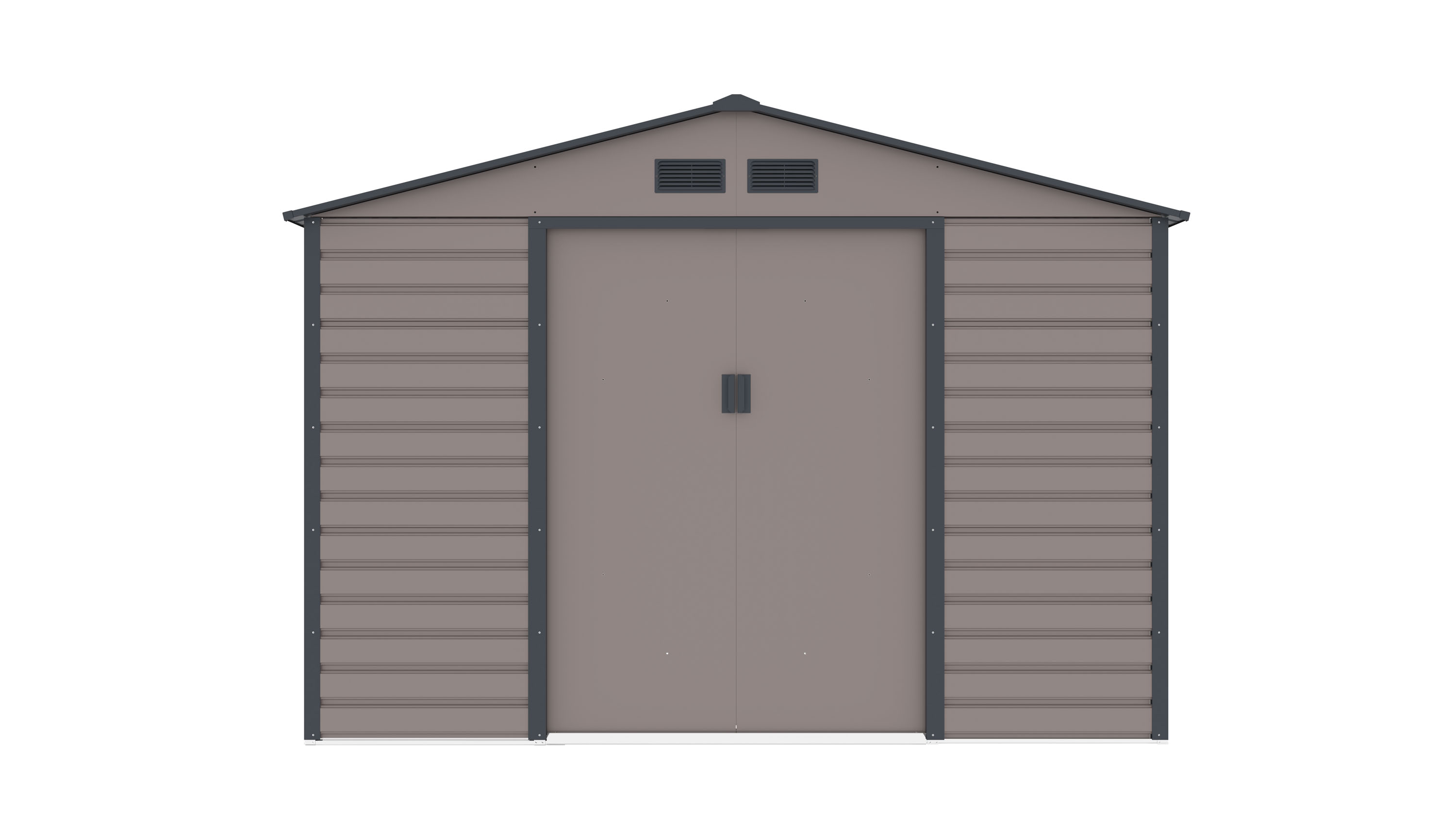 Záhradný domček G21 GAH 706 - 277 x 255 cm, šedý GAH-706-ZNWG-2S0
