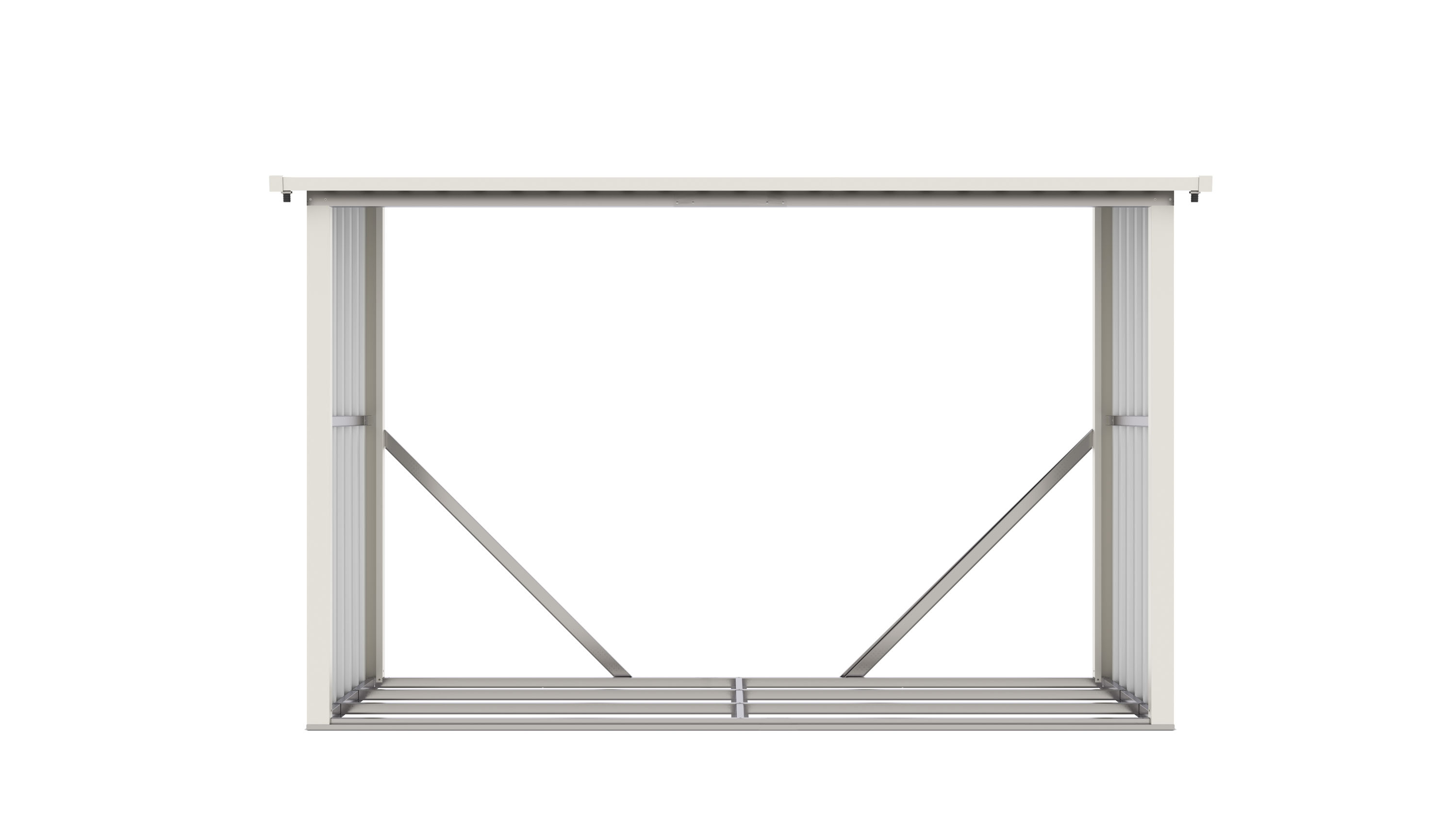 Prístrešok na drevo G21 WOH 335 - 242 x 89 cm, šedý