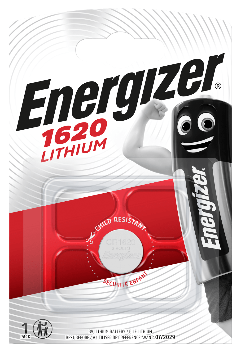 Energizer CR1620 1ks lítiová gombíková batéria EN-E300163800 T00001074