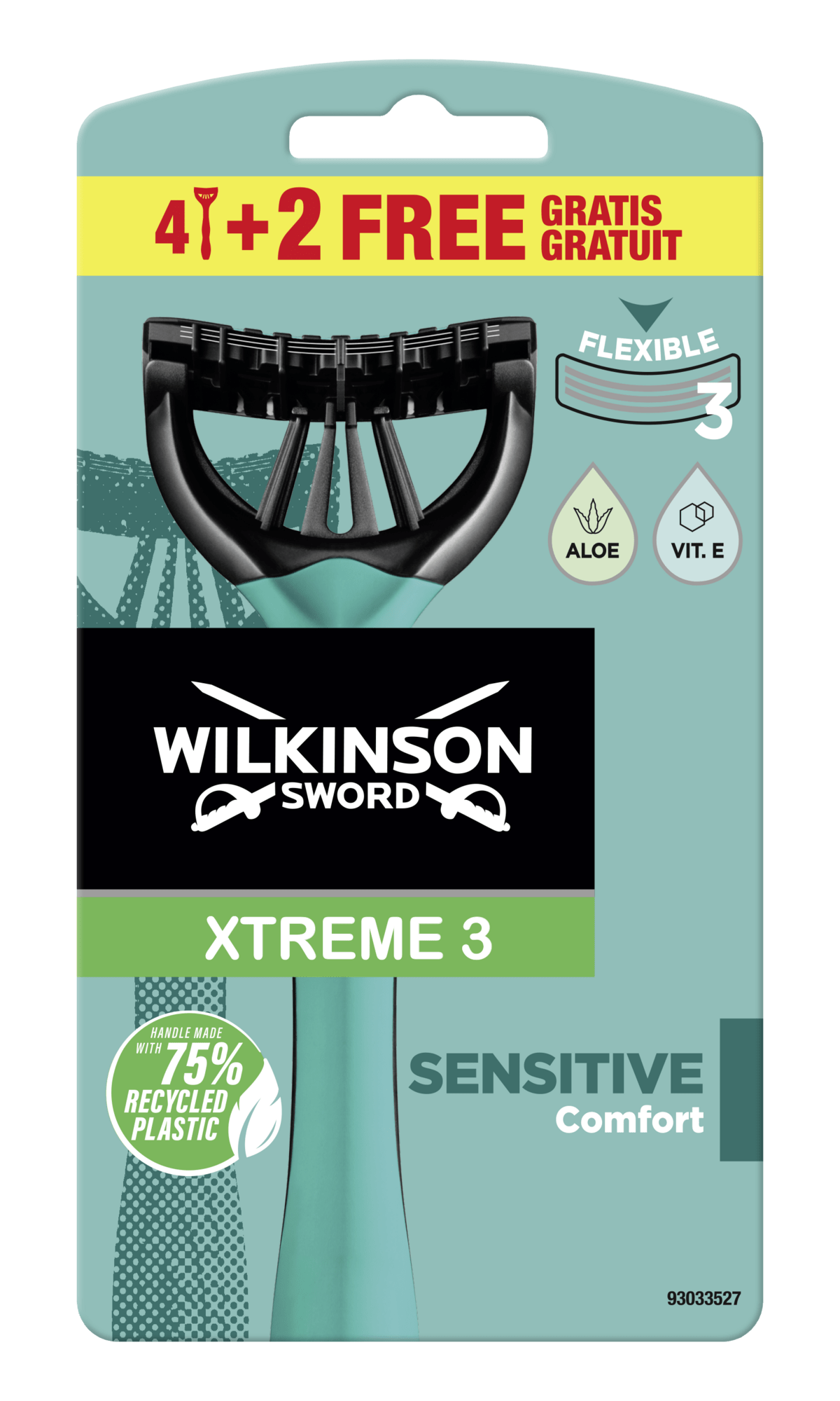 Wilkinson Sword Xtreme3 Sensitive 6ks jednorazové pánske holiace strojčeky T00017406