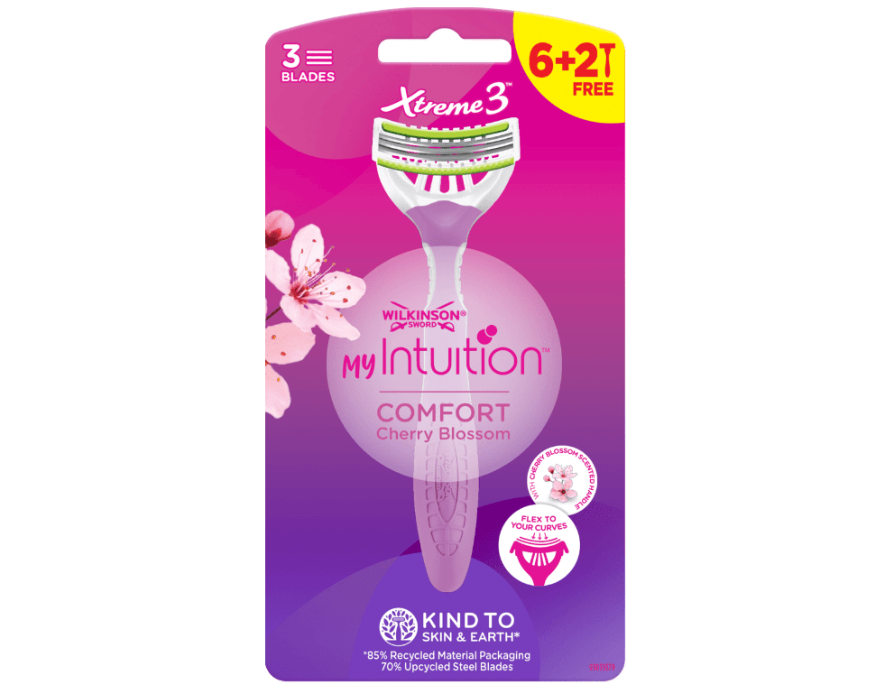 Wilkinson Xtreme3 Intuition Comfort jednorázový dámsky holiaci strojček, čerešňa, 8ks (W302318900)) T00062041