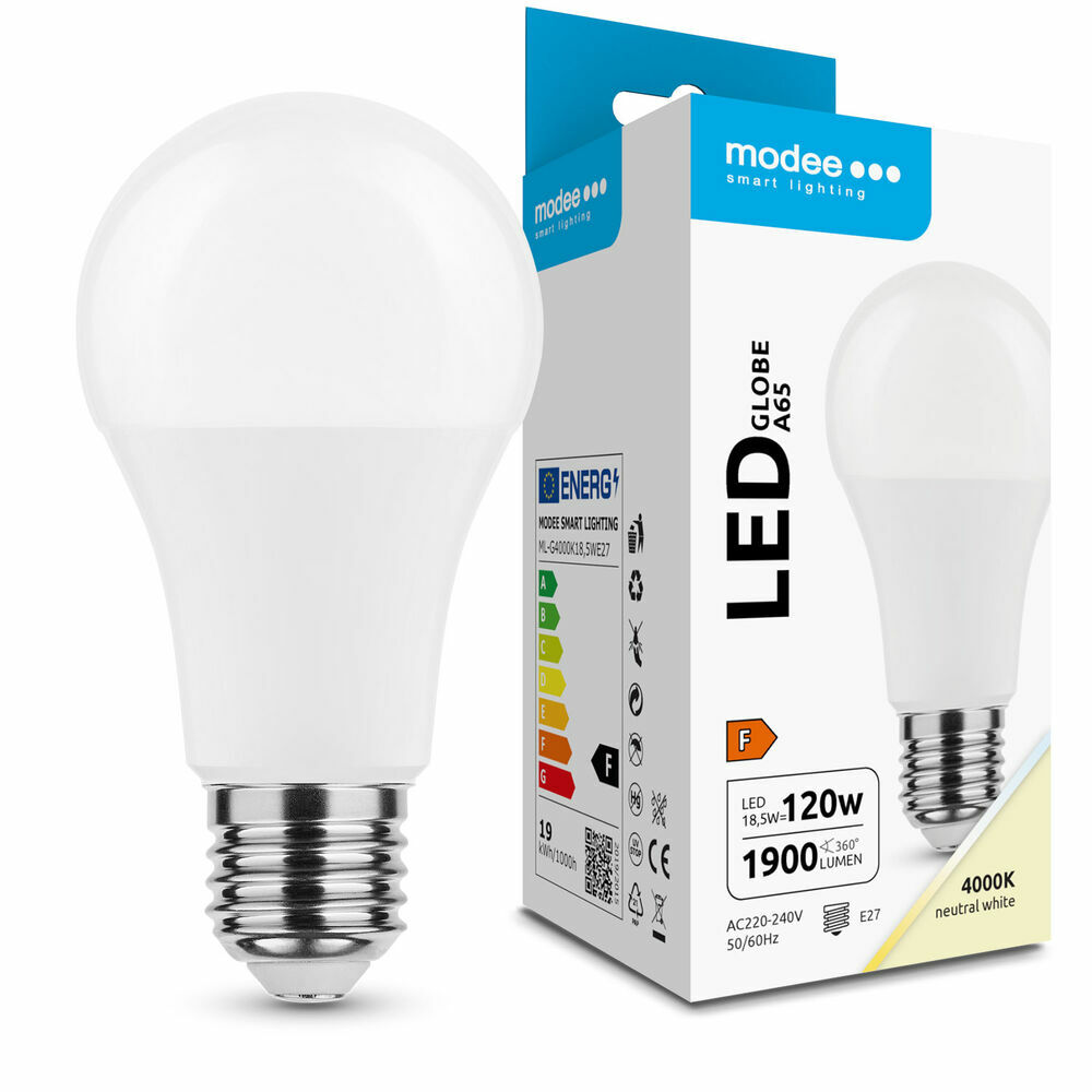 Modee Lighting LED žiarovka Globe A60 18,5W E27 270° 4000K 1521 lm ERP (ML-G4000K18,5WE27) T00063232