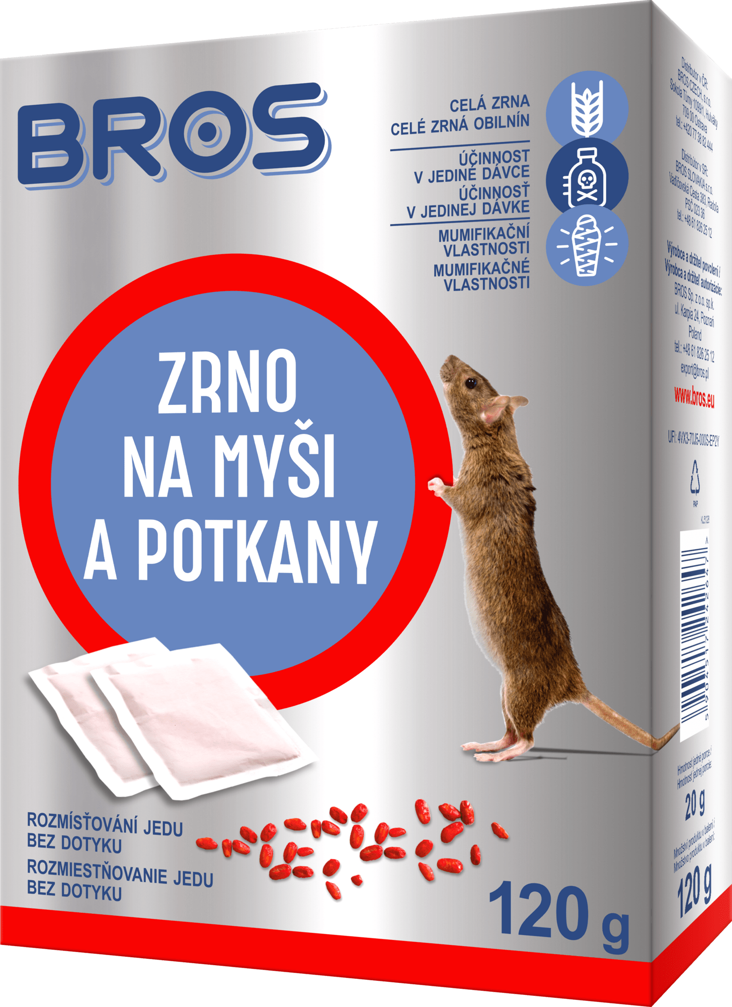 04264 Bros Zrno na myši a potkany 120 g T00037790