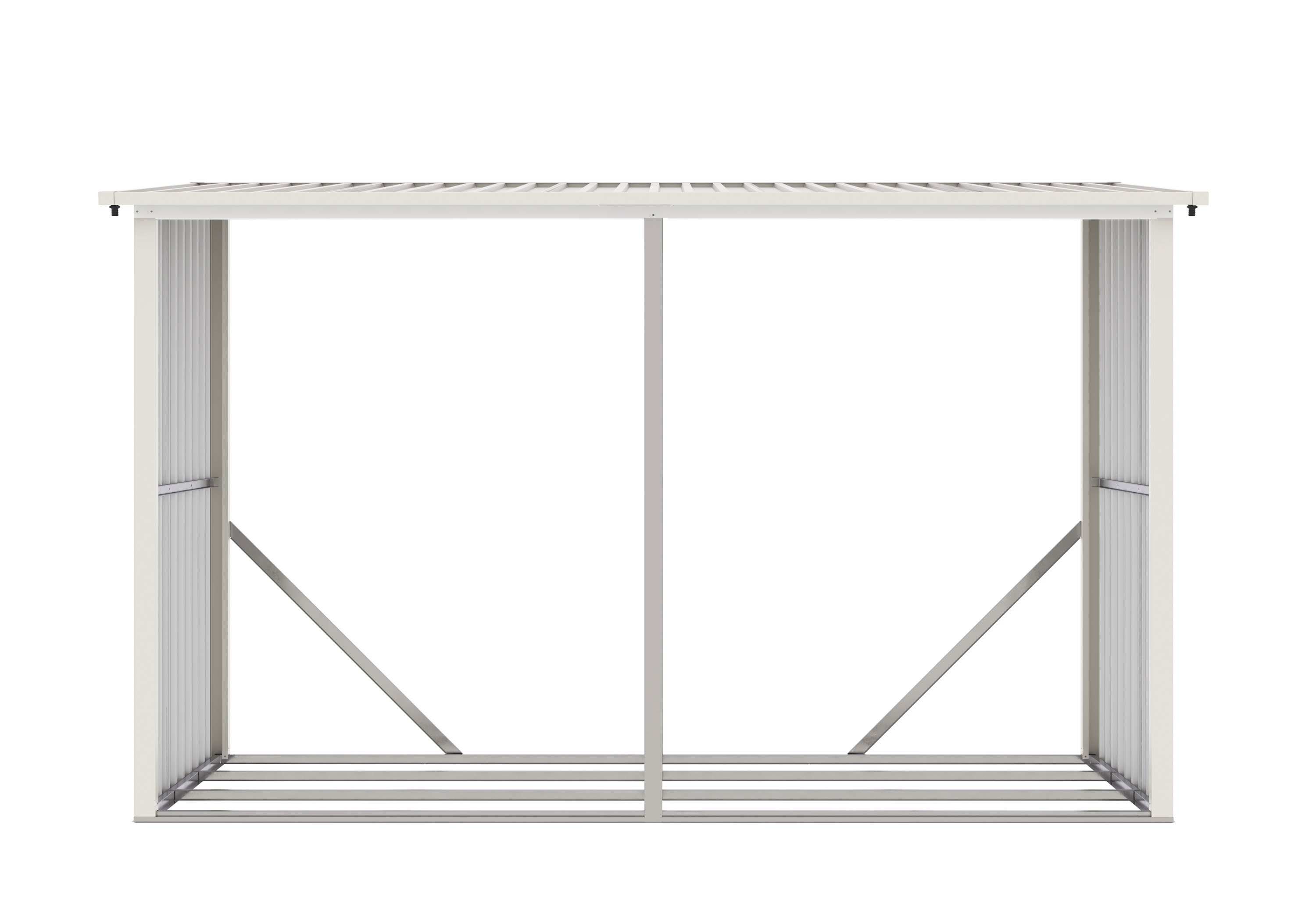 Prístrešok na drevo G21 WOH 682 - 302 x 119 cm, šedý