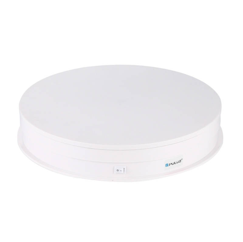 Elektrický otočný stôl Puluz 30 cm USB (biely) PU3049W