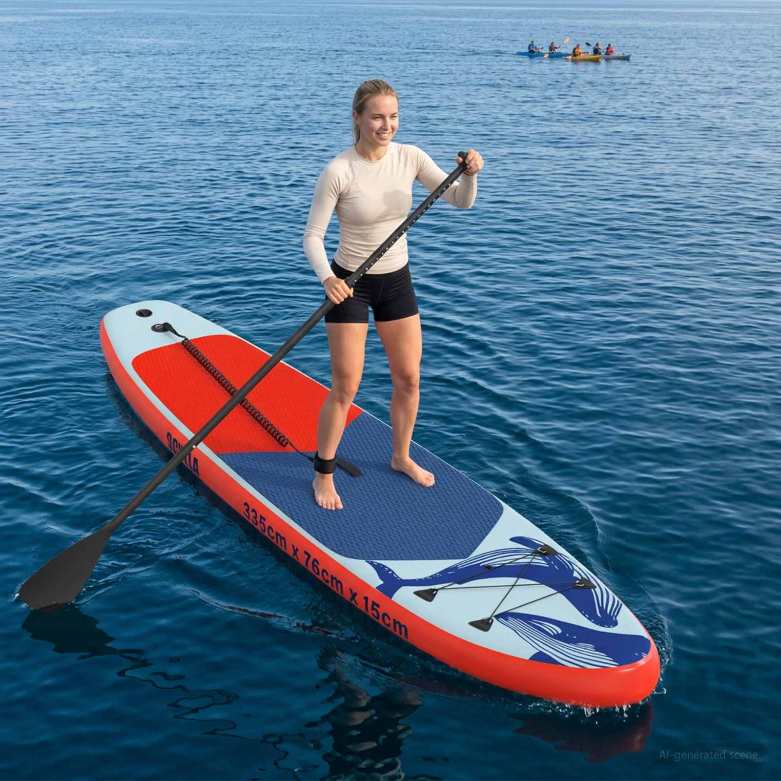 vidaXL Nafukovací paddleboard SCYLLA 335 x 76 x 15 cm Modrá