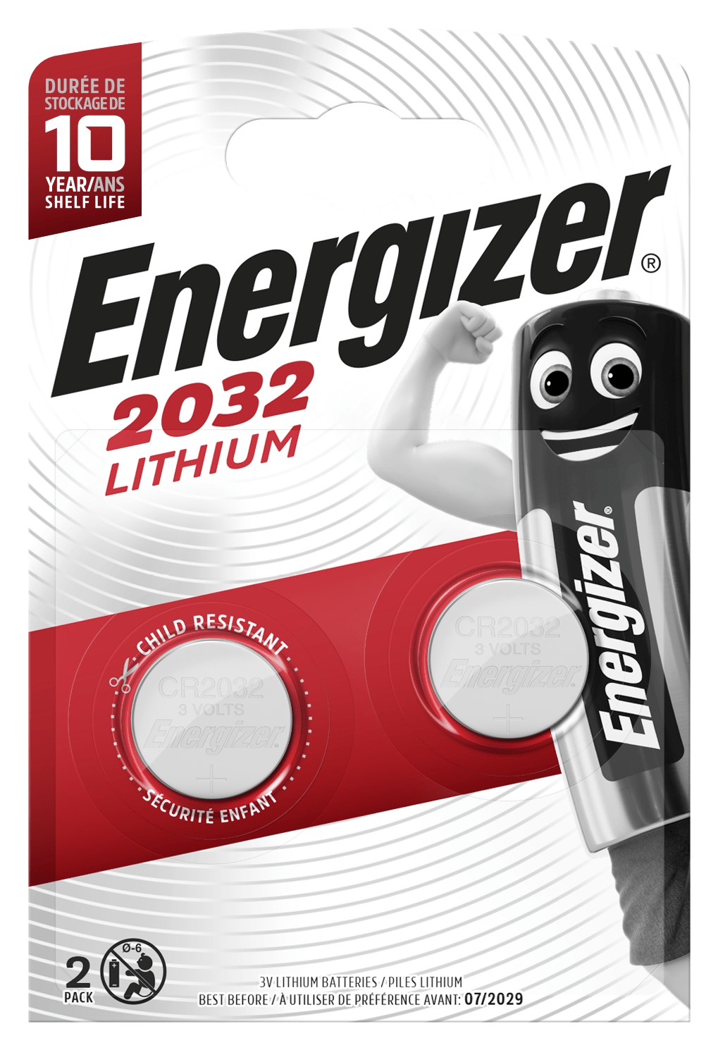 Energizer CR2032 FSB2 lítiové gombíkové batérie 235mAh 3V 2ks 7638900248357 T00001082