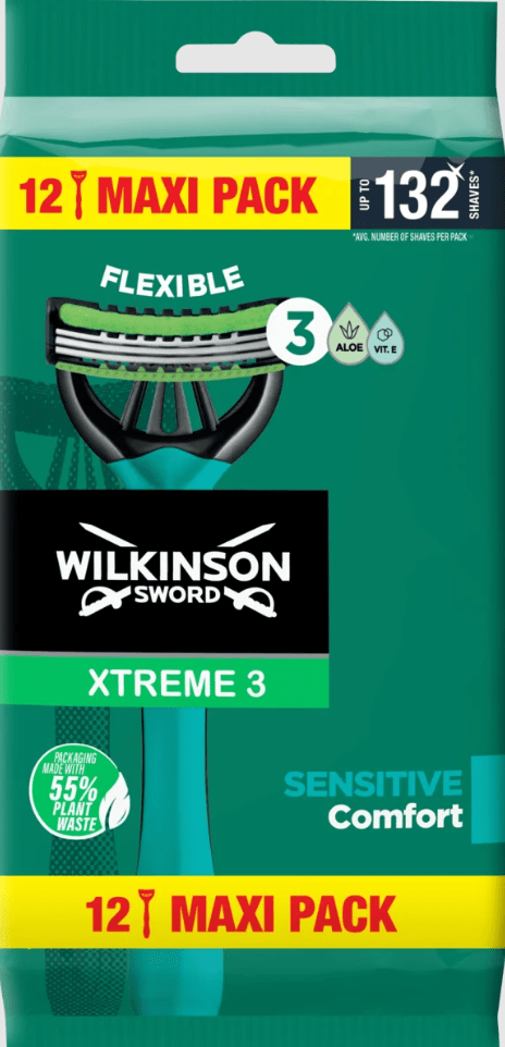 Wilkinson Xtreme3 Sensitive jednorazový holiaci strojček 12ks (W302372000) T00062037