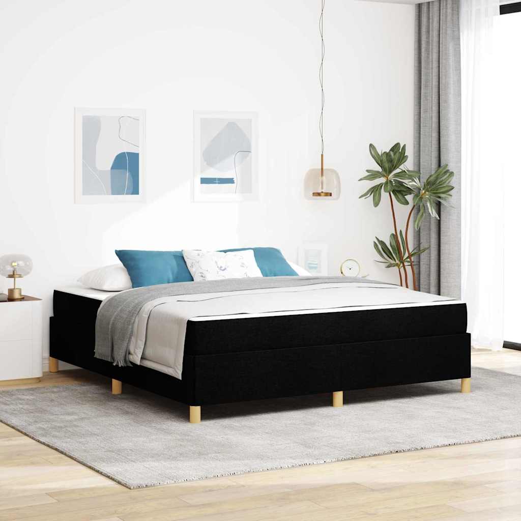 vidaXL Rám postele Čierna 180 x 200 cm látka